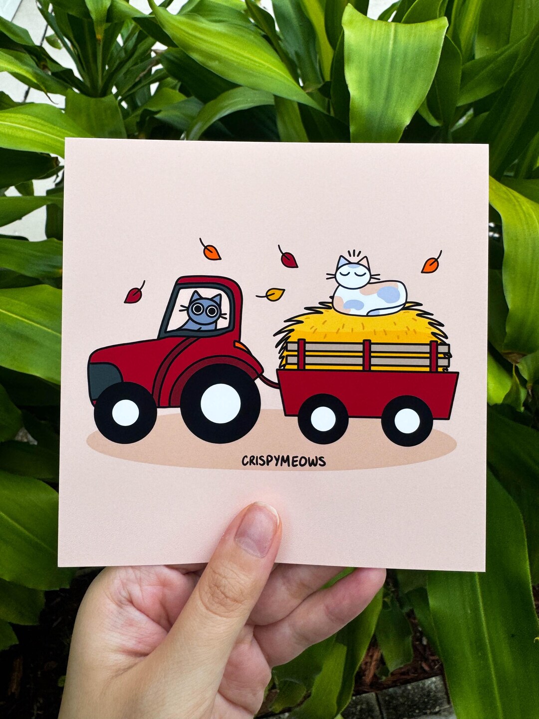 Hay There Fall Hay There! 5x5 Print • Adorable Wall Art • Cute Fall Room Decor ...