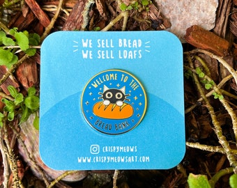 Bread Bank Cat Enamel Pin • Welcome To The Bread Bank • Cat Biscuit Factory • Gift For Cat Lovers