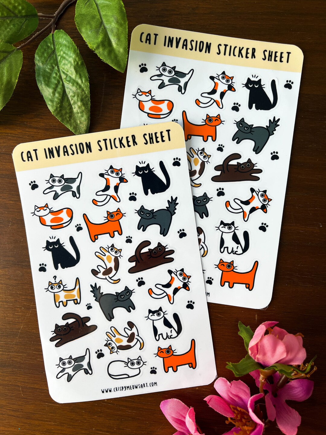 Cat Invasion Sticker Sheet • stickers for Journaling • Cute Sticker ...