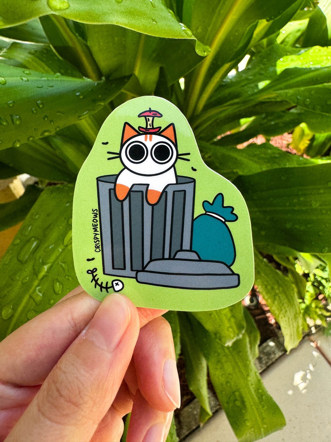 Garbage Cat Trash Cat Sticker, Funny Meme Cats, I Love Cats, Cat Stickers for ...