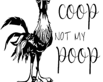 Coop Not My Poop Svg - Etsy