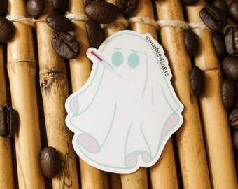 Spoonie Spirit Vinyl Sticker | White or Clear | Disability + Invisible Illness + Chronic Illness Awareness | Laptop Water Bottle Sticker