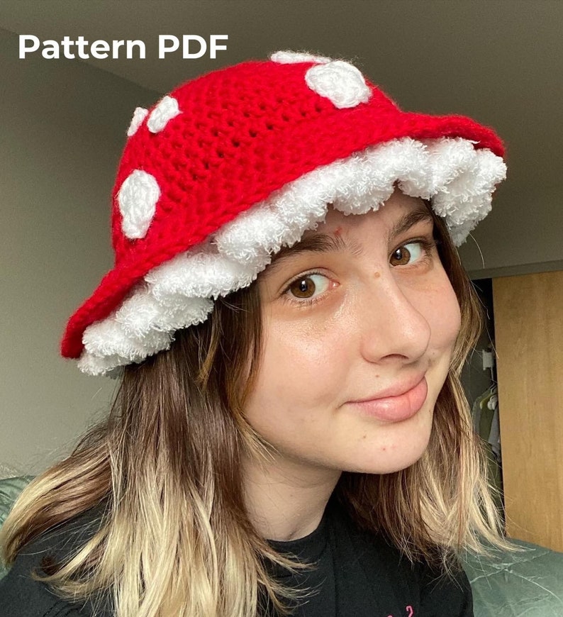 Mushroom Hat Crochet Pattern image 1