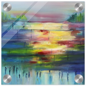 Modern Kotel in  Acrylic/Lucite  Print.Image Appears embedded in Glass