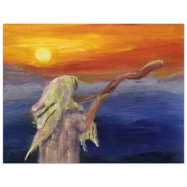 Redemption Wall Art: Surrounded by the Judean Hills a Man Blows the Shofar, Prints, Wall Hangers, Framed, Acrylic, and More