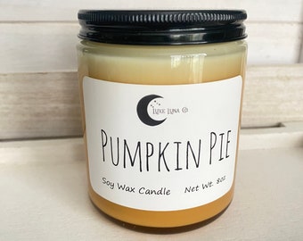 Pumpkin Pie Soy Wax Candle | pumpkin spice | toxin free | dessert candle | fall candle | gift idea | aromatherapy |