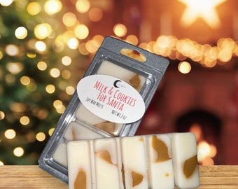 Milk & Cookies for Santa wax melts | soy wax melts | aromatherapy | gift idea | toxin free | strong scented wax melts | Christmas wax melts