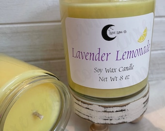 Lavender Lemonade soy wax candle | aromatherapy | gift idea | toxin free | clean candle | fresh lemonade |