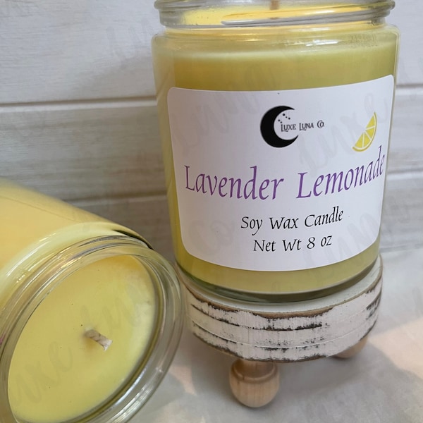 Lavender Lemonade soy wax candle | aromatherapy | gift idea | toxin free | clean candle | fresh lemonade |