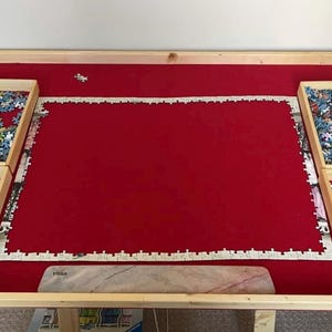 42x30 jigsaw table with sorting trays and box lid holder bundle