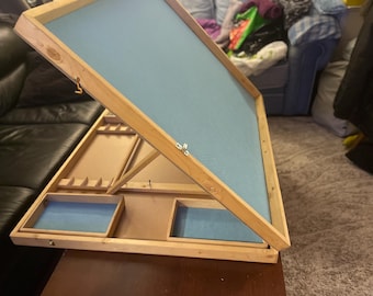 Multi angle 42x30 Table top jigsaw  surface with sorting trays and box lid holder bundle