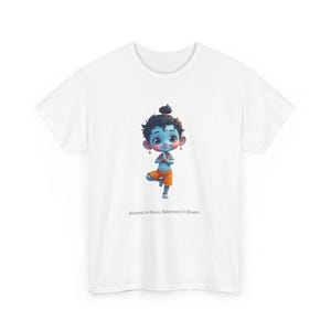 Baby Krishna T-shirt , gift for her, gift for women, gift for girls, unisex softstyle tee, sustainable cotton shirt, yoga shirt, cute tee