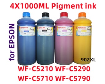 Premium pigment ink for Workforce Pro WF-C5210 WF-C5290 Wf-C5710 Wf-C5790 Printer 902XL 902 cartridge - 4X1000ML