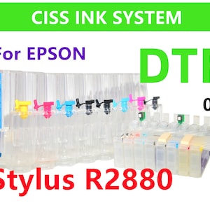 Empty cis CISS Ink System for Stylus Photo R2880 Printer T096 96 with ARC for DTF Printing