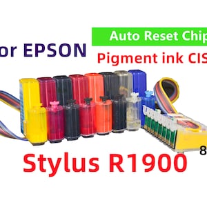 Empty, Dye, Pigment CIS CISS Ink System for Stylus photo R1900 Printer T087 87 ink cartridge wide format printer