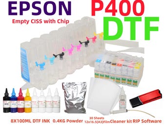 DTF Printing Kit for R1900 : CISS, Ink, Film, Powder, RIP