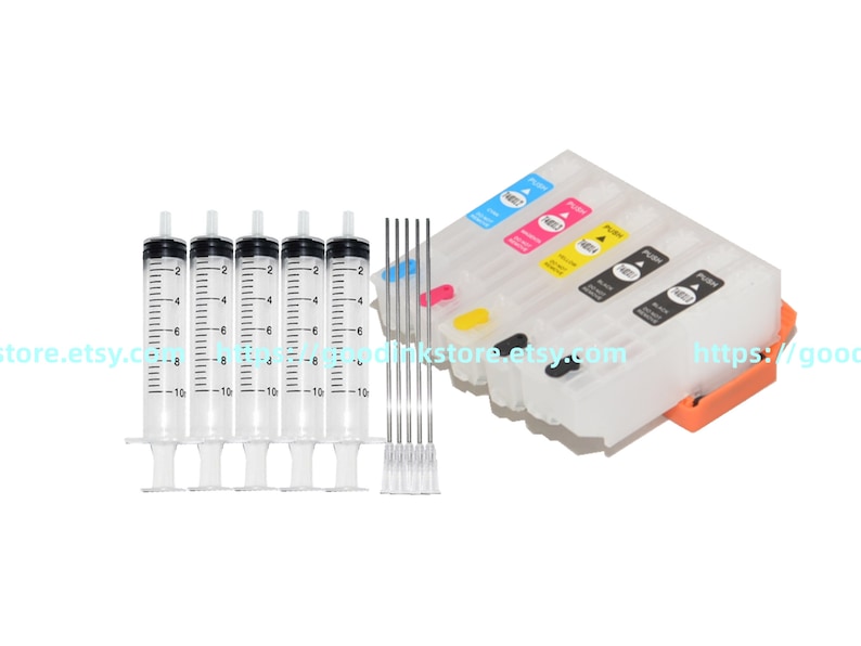 Cartouche d'encre rechargeable pour Expression Premium XP-820 XP-810 XP-800 Xp-620 xp-610 xp-600 xp-520 xp-510 xp-500 T273 Cartouche d'encre 273 5 Carts + 5 Syringes