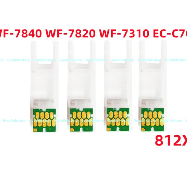 T812 812 XL Single Use Chip for our Refillable Ink Cartridge for Wf 7820 Wf 7840 Wf 7310 EC C7000 printer