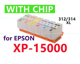 Refillable Ink Cartridge Set for XP-15000 (T312 T314 XL)