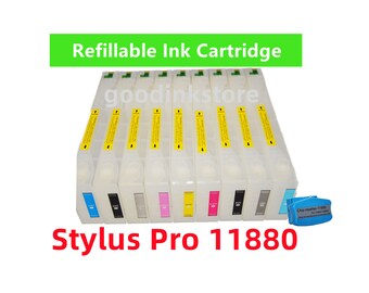 9 Empty Refillable Ink Cartridge kit T591 591 for Stylus Pro 11880 Printer