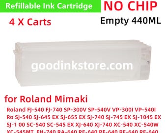 440ML Empty Refillable Ink Cartridge - Roland, Mutoh, Mimaki (No Chip)