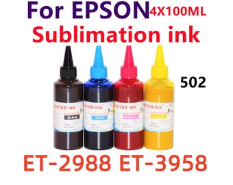 Sublimation Ink Refill for EcoTank Printers: 4 x 100ML