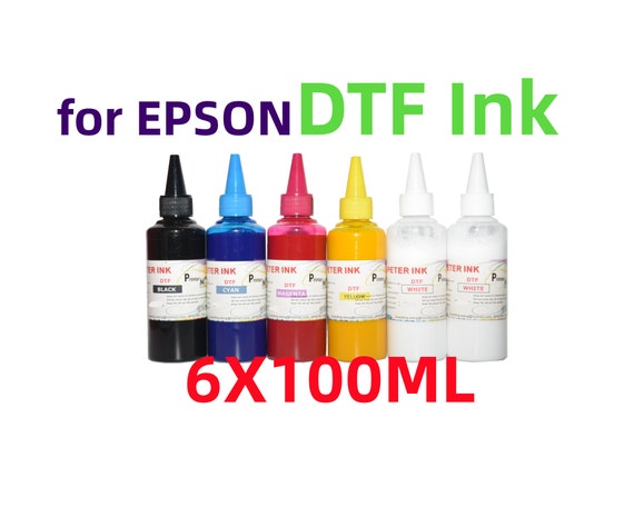DTF Ink Direct to Film 5 Colors 100ml for Epson, Epson Print Head Printers  