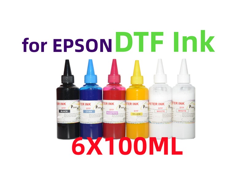 6X100ML Premium DTF Ink for 1430 1390 1400 Xp-15000 Et-8550 Et-8500 ...