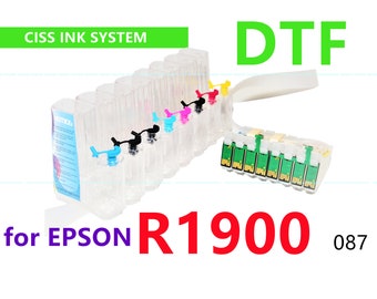 Empty cis CISS Ink System for Stylus Photo R1900 T087 087 87 with ARC for DTF Printing