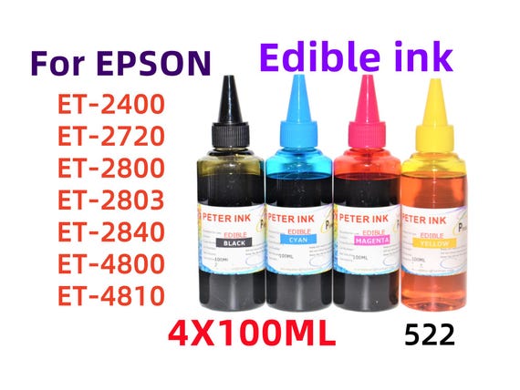 Edible Ink Refill for ET-2400, ET-2720 -4x100ml