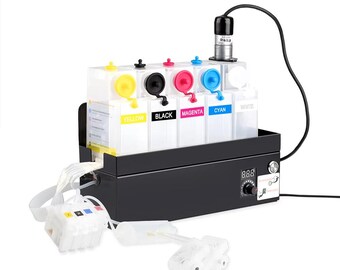 DTF CISS Ink System with White Ink Circulation for XP-15000 L1800 L800 L805