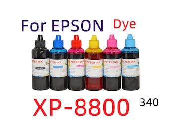 6X100ML Premium Dye Ink for XP 8800 Printer T3402 t340xl 340 340xl refillable ink cartridges