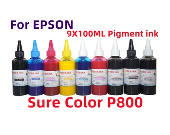 Premium Pigment refill Ink for SureColor SC P800 Printer T850 850 Cartridge - 9X100ML