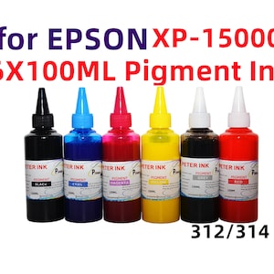 6X100ML Premium Pigment refill Ink for XP-15000 XP1500 Printer T312 T314 cartridge