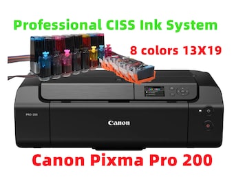 Brand new Canon PIXMA Pro 200 Wireless Professional Inkjet Photo Printer with professional CISS ink system refillable