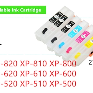 Cartouche d'encre rechargeable pour Expression Premium XP-820 XP-810 XP-800 Xp-620 xp-610 xp-600 xp-520 xp-510 xp-500 T273 Cartouche d'encre 273 5 Empty Carts Only