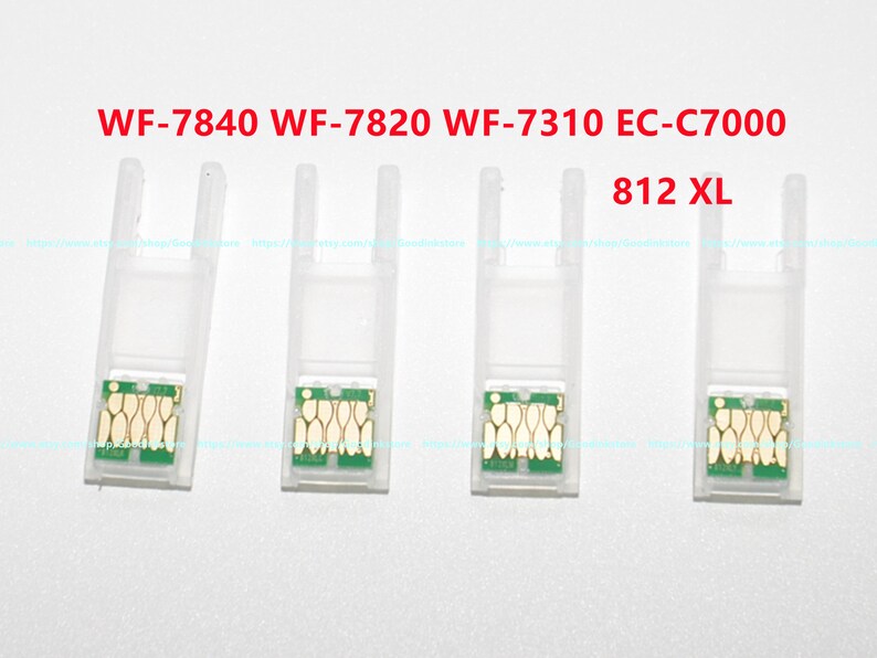 4X T812 812 XL Single Use Chip for Refillable Ink Cartridge Etsy