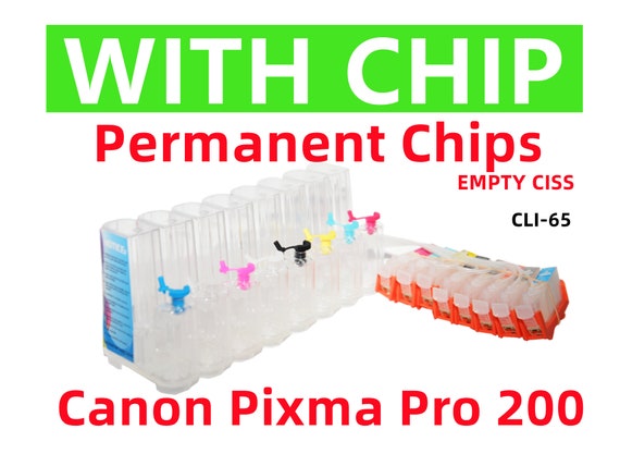 Canon PIXMA Pro-200 CISS Ink System, Refillable Cartridge (Empty or Dye)