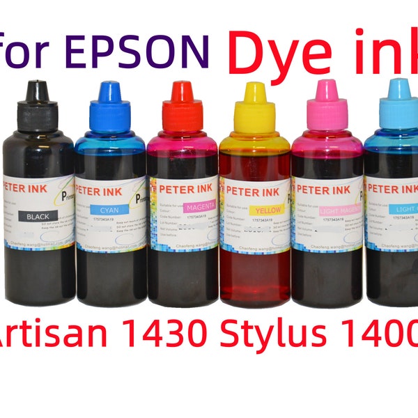 6X100ML Regular Dye Ink for Artisan 1430 Stylus 1400 Printer T079 79 refillable ink cartridges cis  CISS
