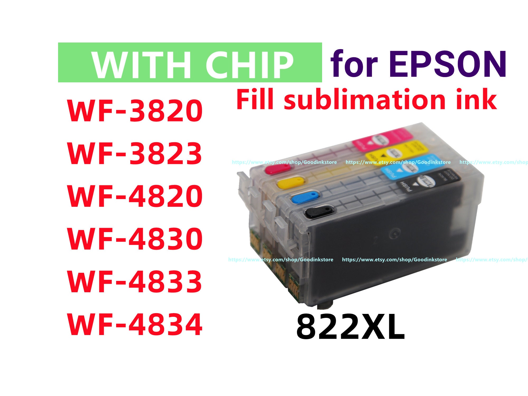 Impresora sublimación Epson WF-7310 de cartuchos recargables