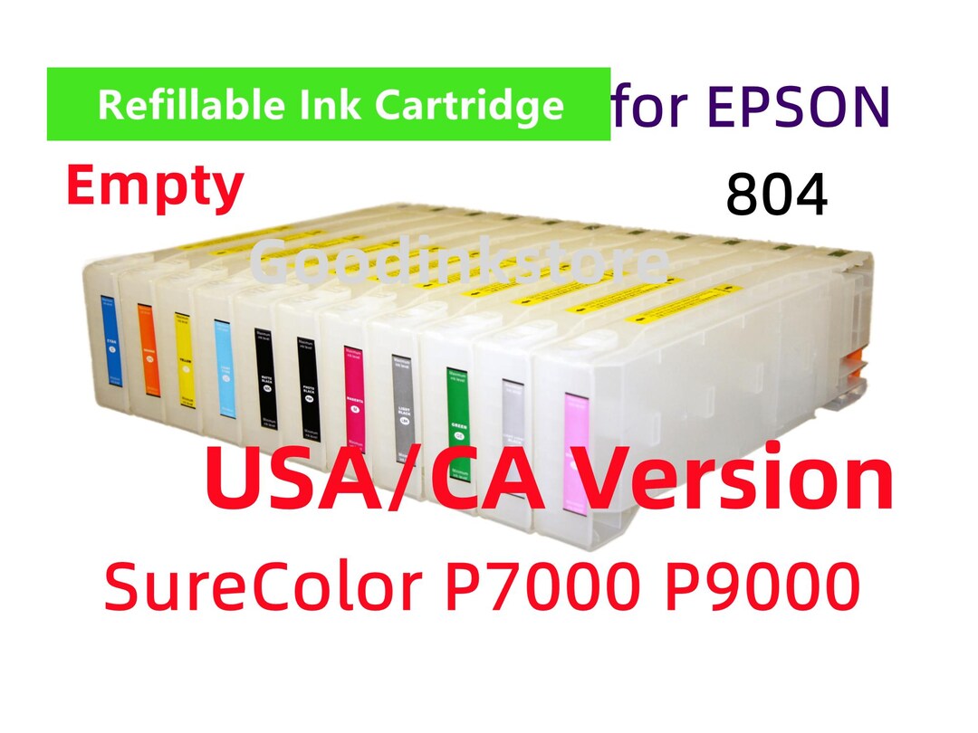 P7000 Inection Surecolor P7000 P9000 Empty Refillable Ink Cartridge With Chip - Etsy