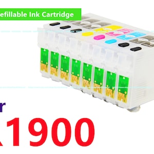 Empty Refillable Ink Cartridge kit alternative for Stylus Photo R1900 Printer T087 87 Cartridge with ARC