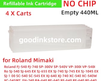 440ML Empty Refillable Ink Cartridge - Roland, Mutoh, Mimaki (No Chip)