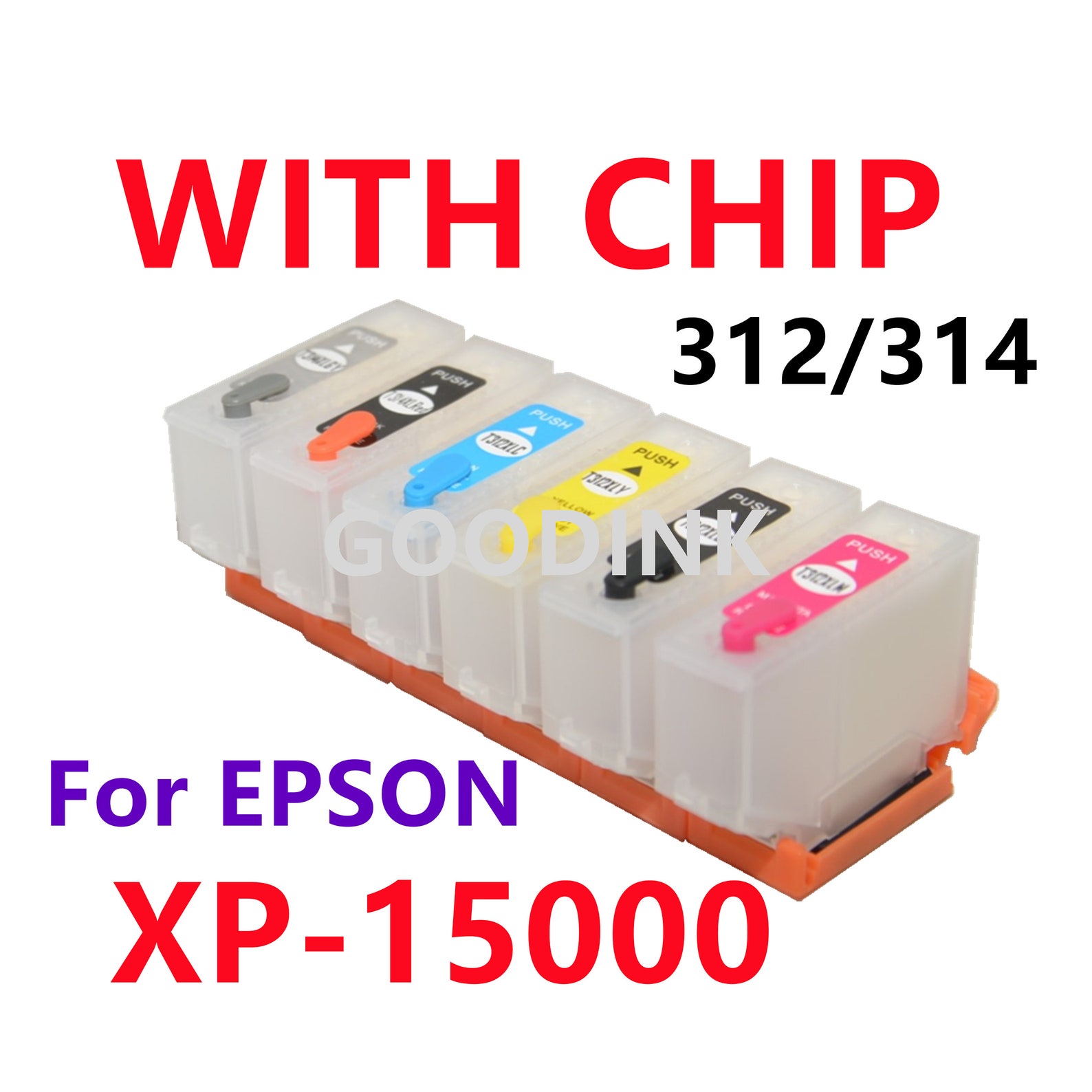6pk Empty Refillable Ink Cartridge for Epson XP-15000 T312 | Etsy