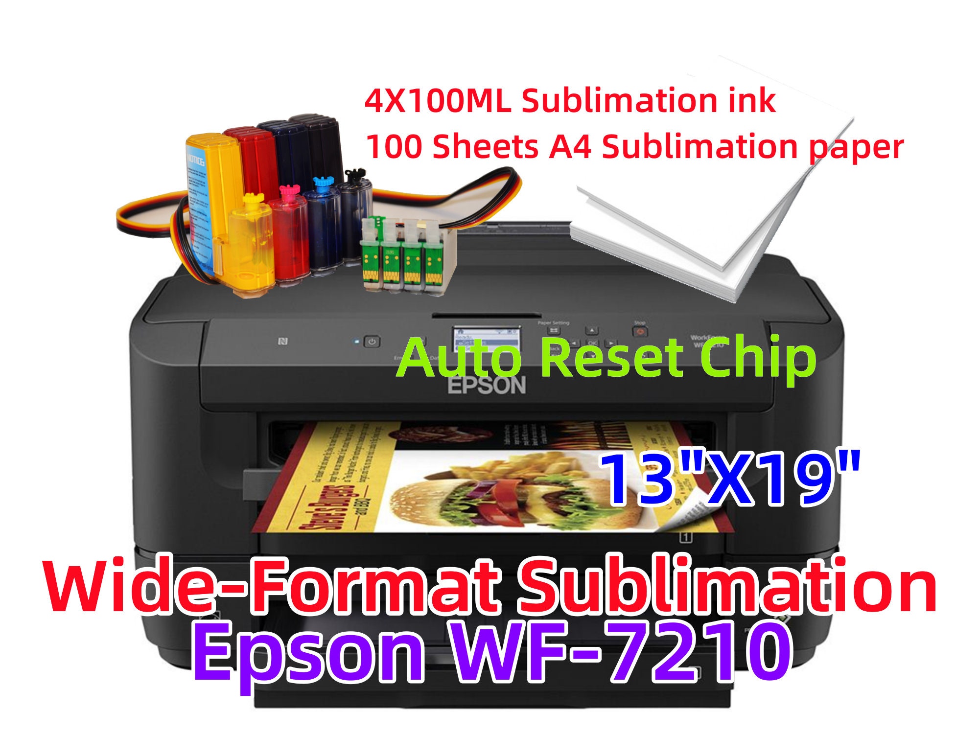 Sublimation Transfer Paper 13x19 for Epson Printers, 100 sheets,  sublimation paper, sublimation transfer paper