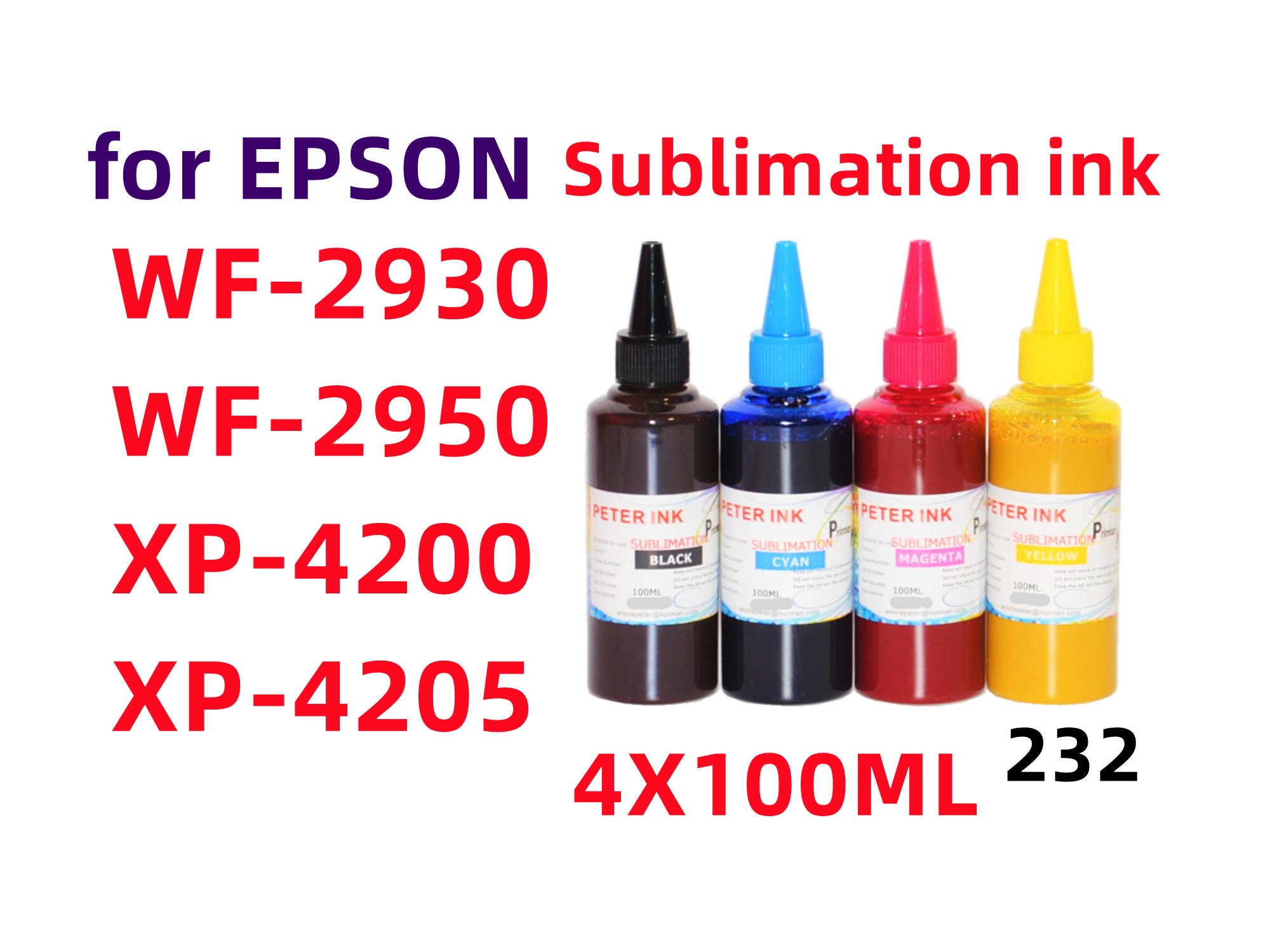 4PCS Convient pour EPSON 604XL WF-2950 WF2930 XP-4200 3200 XP2200 cartouches  d'imprimante