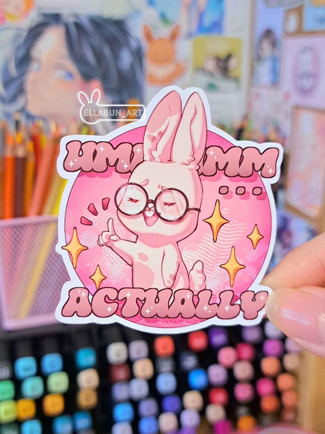 Erm Actually Sticker UMMM ACTUALLY Bunny Sticker - Etsy