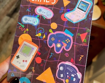 Retro Games Holographic Sticker Sheet