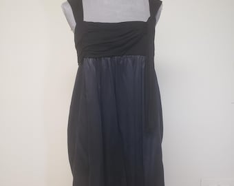Vintage BCBGMaxAzria Front Tie Black Silk Dress