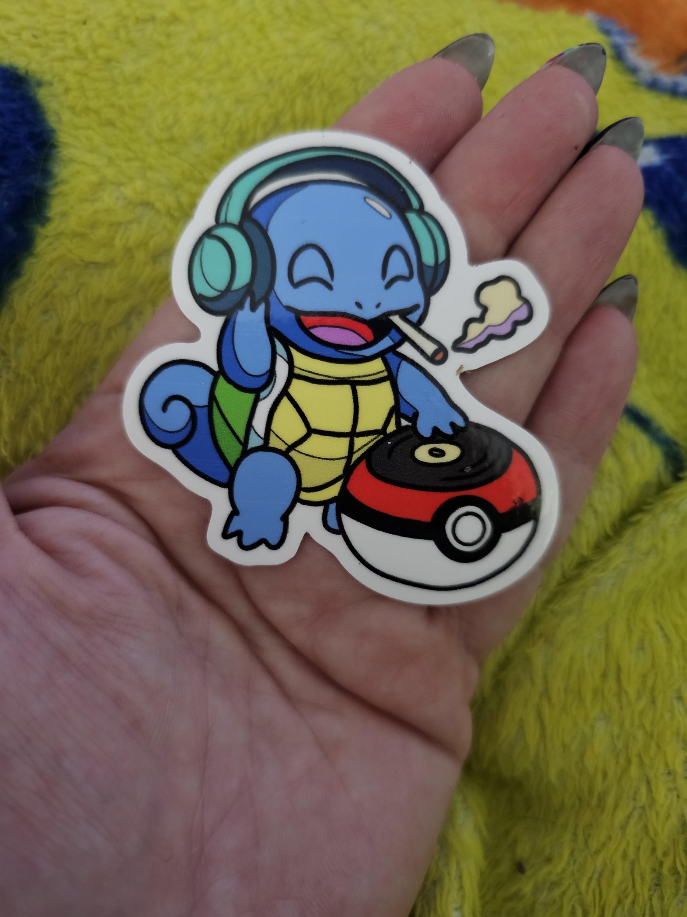 DJ Squirtle Sticker – Funny Pokémon Vinyl Decal, Stoner Art - Etsy